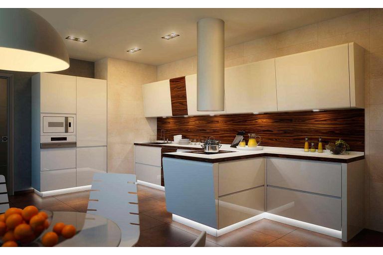 Кухня угловая с островом Gallant на заказ