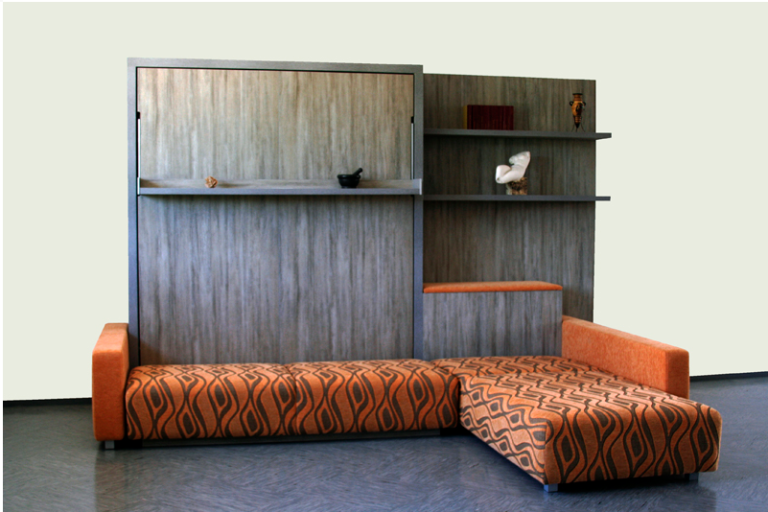 Шкаф-кровать Brute вертикальная с диваном на заказ